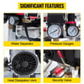 Miniatyrbild 6 av 10: 550W 8 bar 110 L/min 9L luftkompressor med oljefri pump, kraftfull kopparmotor, professionell säkerhetsdesign, lågt ljud, portabel, bred applikation