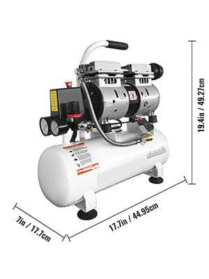550W 8 bar 110 L/min 9L luftkompressor med oljefri pump, kraftfull kopparmotor, professionell säkerhetsdesign, lågt ljud, portabel, bred applikation