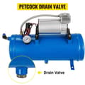 Miniatyrbild 5 av 8: 12V 180W 150PSI 35L/min luftkompressorsystem med dräneringsventil/6L tank, längre luftslang, lättinstallerad, bred användning