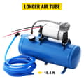 Miniatyrbild 6 av 8: 12V 180W 150PSI 35L/min luftkompressorsystem med dräneringsventil/6L tank, längre luftslang, lättinstallerad, bred användning