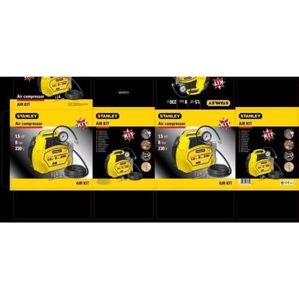 Oljefri kompressor AIR KIT OL 1,1KW 8 BAR STANLEY