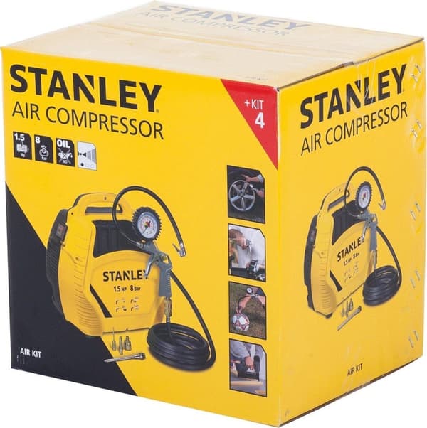 Oljefri kompressor AIR KIT OL 1,1KW 8 BAR STANLEY