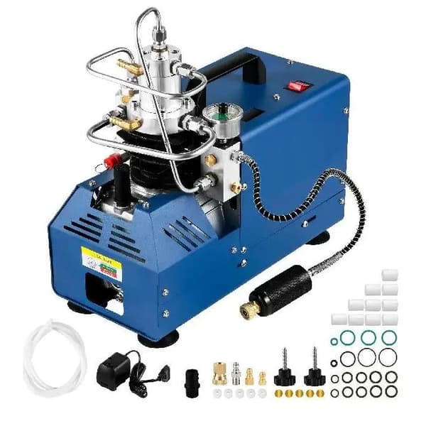 1800W 4500PSI bärbar högtrycksluftkompressorpump med autostopp, justerbart tryck, effektiv vattenkylning, olika skyddsåtgärder