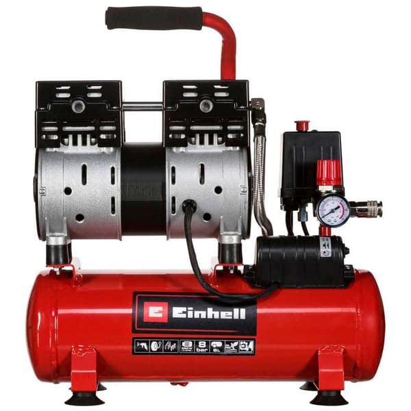 Einhell Enfaset Luftkompressor Te-ac 6 Silent 8 Bar Rød One Size / EU Plug
