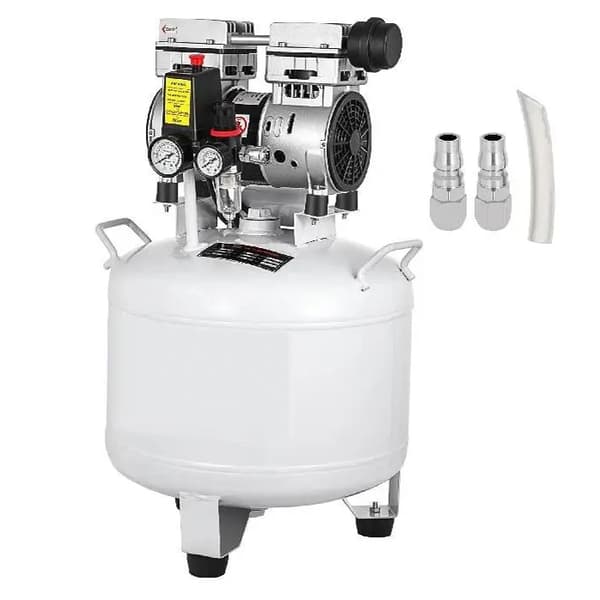 850W/1.1HK 8 bar 110L/min 40L ultratyst oljefri luftkompressor, för garage, verkstad, klinik, hemreparation, lätt att bära/transportera
