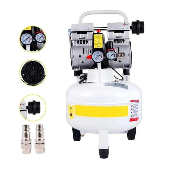 25L 1HP/750W 165L/min 5.9 CFM 8 bar mångsidig oljefri luftkompressor, portabel design, hög effektivitet, lågt ljud, säker att använda