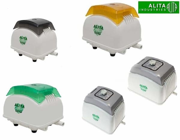 Alita Kompressor - SC342 - Högblås Al-60 luftpump, 60Lmin på 1,5 meter, 18mm utlopp, 54 Watt