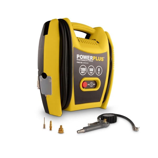 Powerplus Ingen Olie Luftkompressor 1100w 6 Stykker