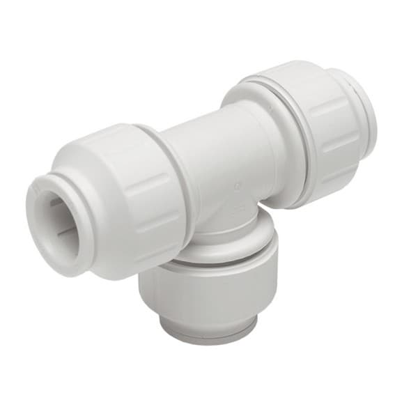JG Speedfit Lige T-forbindelse (pakke med 5) White 15mm