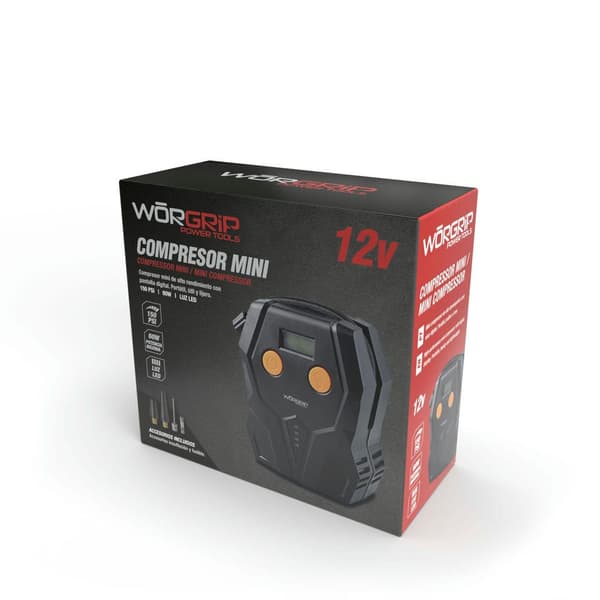 Worgrip Minibilkompressor 12v 10 Bar