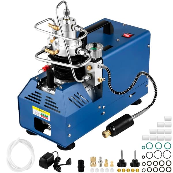 1800W 4500PSI 2800R/min högtrycks PCP luftkompressor, PCP luftpump, manuellt stopp, vattenkylning, lätt att bära