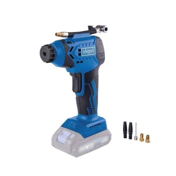 Bärbar kompressor - SCHEPPACH - 20V IXES - LED-display - 7 barer - 6 åtkomst ingår - utan batteri eller laddare - C-AC20-X