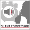 Miniatyrbild 2 av 5: Einhell Tyst Kompressor TE-AC 6 Silent (550 W, Max. 8 bar, Tank 6L, 110 L/m, 57dB, olje- och underhållsfri motor)