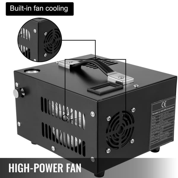 300W 4500Psi bärbar PCP-luftkompressor, inbyggd högeffektsfläkt, lätt att ansluta