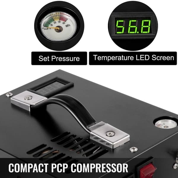 300W 4500Psi bärbar PCP-luftkompressor, inbyggd högeffektsfläkt, lätt att ansluta