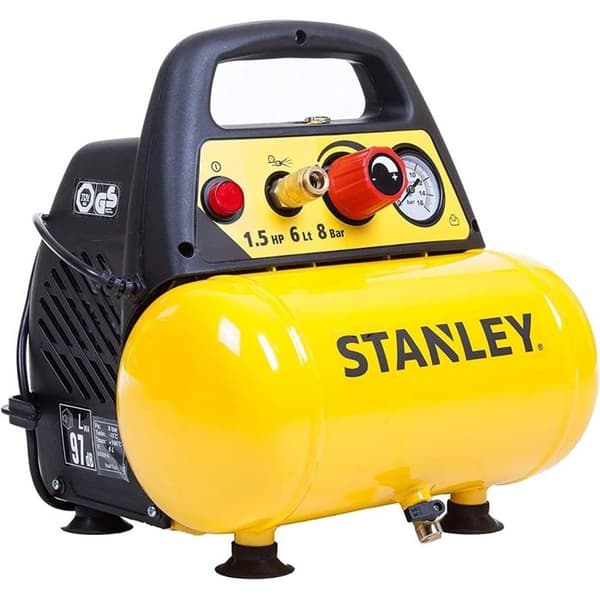 Oljefri koaxial kompressor 6L 8 bar 1,5CV med nanometer DN 200/8/6 Stanley
