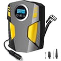 Miniatyrbild 1 av 4: Bärbar digital bildäckspump med 3 munstycksadaptrar och digitalt LED-ljus 12V snabb elektrisk luftpump