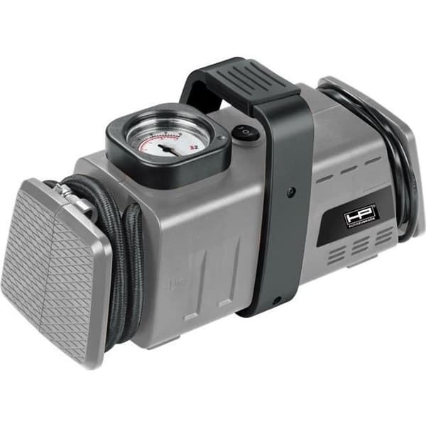 Luftkompressor - HP Autozubehör - 12V / 230V - Tryck upp till 7 bar - 3 adaptrar - 2,1 kg