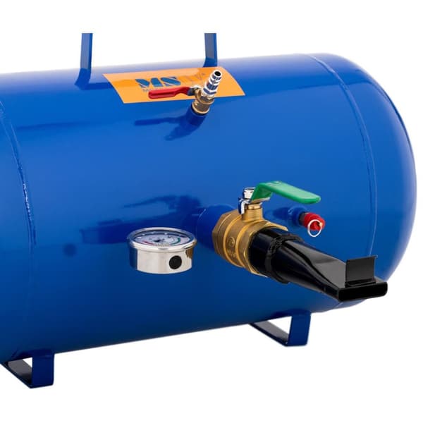 Pumpa, trycktank för pumpning av däckhjul med 6-8 bar tryckmätare, 38,5 l