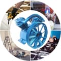 Miniatyrbillede 1 af 2: Luftkompressor Pumpehoved, 5,5 HK Effekt, 175 PSI Tryk,Blå, 220V