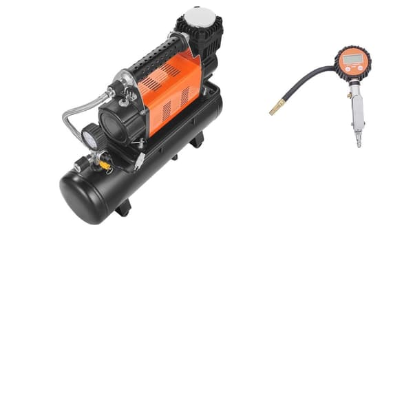 Bærbar 12V luftkompressor, maksimalt tryk 150 PSI, høj luftstrøm 6,35 CFM,6L Tank