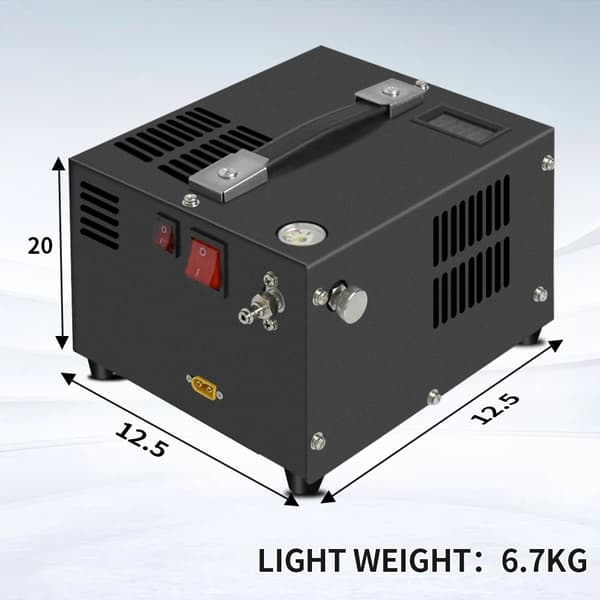 300W 300Bar PCP luftkompressor för dränkbar tank, 4500Psi bärbar högtryckskompressor med transformator
