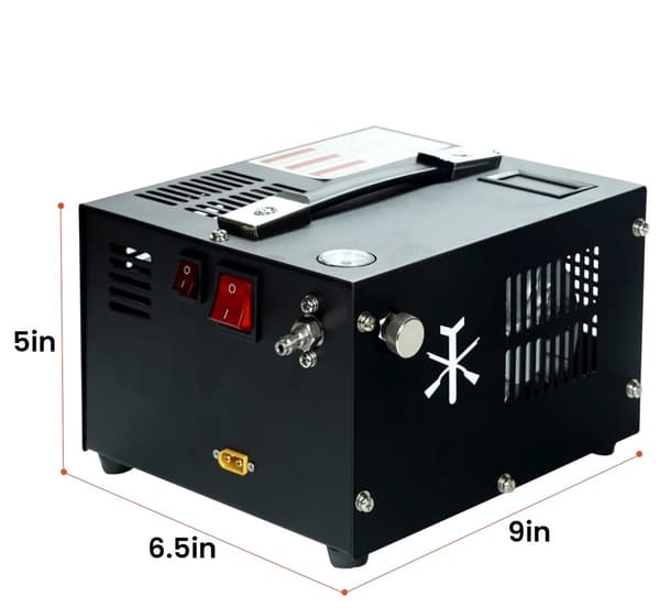 4500psi/300bar/30Mpa PCP luftkompressionspump med överhettningsskydd, 220V/12V bärbar luftkompressor, snabb uppblåsning