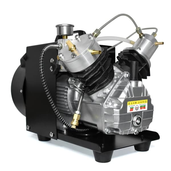 2200W 300Bar bärbar högtrycksluftkompressor för 0-6,8L cylinder, PCP-luftkompressor, tvåstegskompression, fläkt och vattenkylning