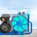 Miniatyrbild 5 av 8: 2,2kw 300Bar 100L/min dykning PCP luftkompressor med 4 högtryckscylindrar för 0-12L tank, autostopp, andningsluft standard
