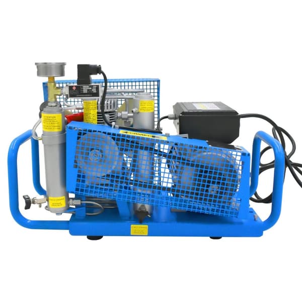 2,2kw 300Bar 100L/min dykning PCP luftkompressor med 4 högtryckscylindrar för 0-12L tank, autostopp, andningsluft standard