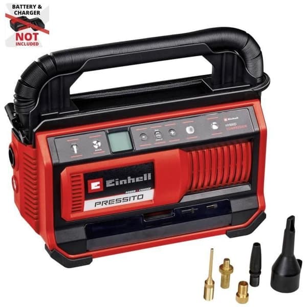 Einhell 4020430 PRESSITO 18/25 Power X-Change trådlös kompressor 11 bar digital display