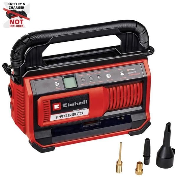 Einhell 4020420 PRESSITO 18/25 Power X-Change trådlös kompressor 11 bar digital display