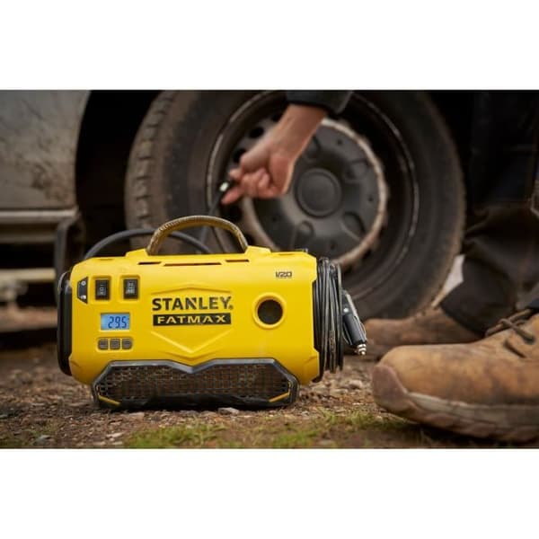 Inflatorkompressor - STANLEY FATMAX V20 - SFMCE520B-QW - Litium 18V - 11 bar - Utan batteri