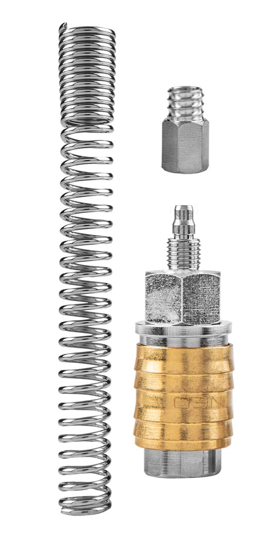 Pikaliitin kompressorille 4 x 6 mm letkun ulostulolla