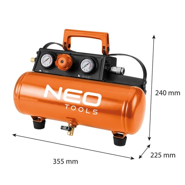 Kompressor 8 bar 3,8 l, utan batteri