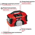 Miniatyrbild 2 av 3: Einhell Trådlös Kompressor PRESSITO 18/21 Power X-Change (18V, automatisk avstängning) Levereras utan batteri eller laddare.