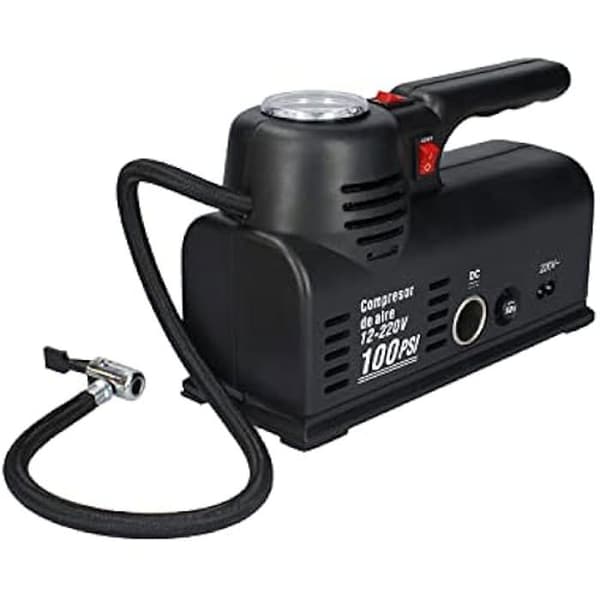 Kompressor - FERRESTOCK - Minibilkompressor - 12 V och 220 V - 250 psi - Bärbar