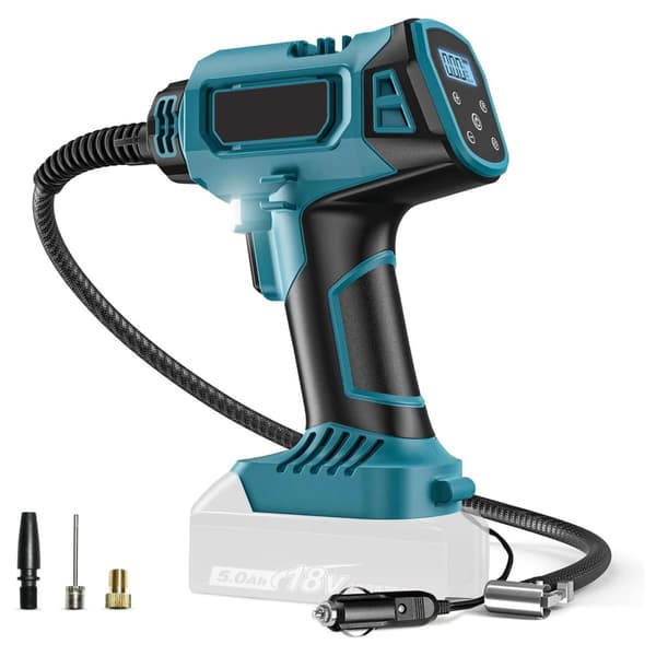 Batteridriven Uppblåsbar Pump, Digital Skärm, Mångsidiga Laddningsalternativ,Ingen batteri