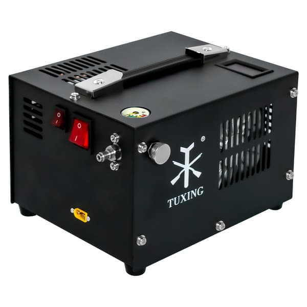 TUXING Bærbar PCP Luftkompressor, 4500Psi Højt Tryk, Multi-Spænding Drift,220V-12V