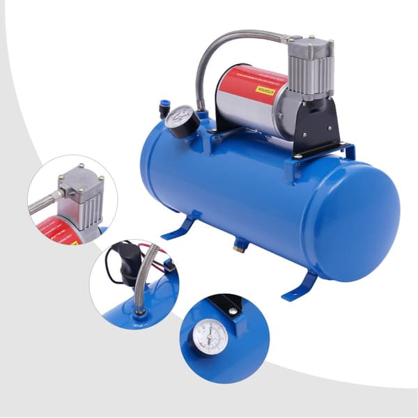Ilmakompressori, 6L säiliö, 150 PSI paine, matala melu toiminnassa
