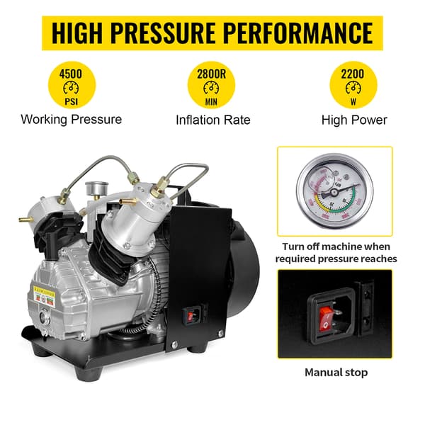 PCP-ilmakompressori, korkea paine 4500 PSI, kannettava muotoilu,220 V