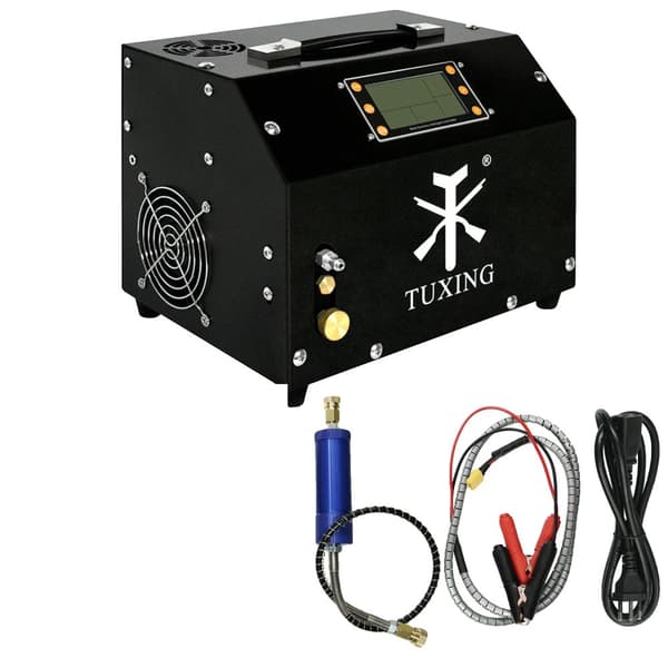 TUXING Högtryckskompressor, Automatisk Tryckhantering, Kontinuerligt Kylsystem,Med LCD-skärm, 220V