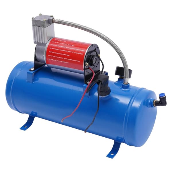 DC 12V Luftkompressor, Kompakt Design, Automatisk Trykkontrol,Blå, EU