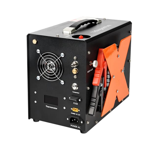 Bärbar PCP-luftkompressor, dubbel strömkälla, snabb uppblåsningshastighet,220V-12V, EU
