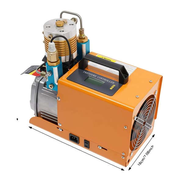 Bærbar PCP Luftkompressor, 1,8KW Effekt, 100L Oppustningsvolumen,Appelsin, 220V, EU