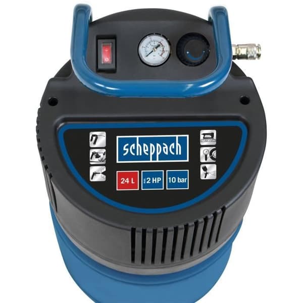 Vertikal luftkompressor Scheppach HC24V - 24L - 1500 W - 10 bar - 2 HP