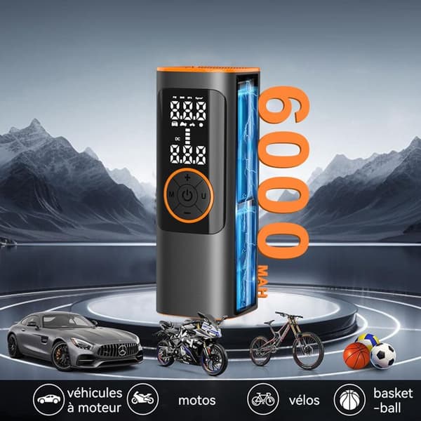 Däckpump - INN - Trådlös modell - 6000mAh - 150PSI - 4 uppblåsningslägen