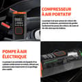 Miniatyrbild 4 av 4: Bärbar luftkompressor 160 PSI 7500 mAh bildäckspump med digital display LED-lampa USB-laddning för bilmotorcykelboll