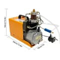 Miniatyrbild 2 av 2: Bärbar PCP-luftkompressor, 1,8 kW motor, 300 bar tryck,220V, Orange, EU