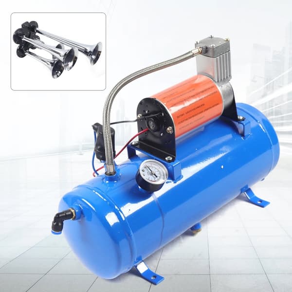 150 PSI Luftkompressor, 6L Kapacitet, Kompakt Design,EU, Blå